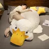 Goose Stuffed Animal 20 Inch Cute Duck Plush Toy Soft Swan Hugging Pillow Gift for Kids and Friends White Toys 240416