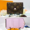 billeteras billetera billetera de flores marrones para mujeres de lujo monedero m41938 soporte de tarjeta llavero hombre diseñador carteras de bolsas de tarjetas de bolsas clave