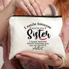 Cosmetic Bags I Will Always Be There For You Pattern Bag Sister Gifts From Sisters Birthday Makeup Gift Friend