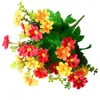 Fiori decorativi fiore artificiale senza vite artificiale Mamme resistenti ai raggi UV 6 fasci di all'aperto per casa
