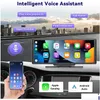 Video auto da 10,26 pollici wireless Apple CarPlay Android IPS ST TOUCT SN STEREO con telecamera di backup Bluetooth RECEVIORE BLUEtooth Supporto Siri/ As Dhers