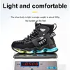 Design Safety Shoes Men Work Sneaker Sneaker Aço Puncture Proof High Top Boots Male Lightweight 240429