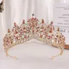 Tiaras Baroque Perk Crystal Beads Tiara Crown Heads for Women Girls Wedding Party Princess Bridal Queen Hair Accessoires