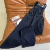 Pumpos femininos Rompers Designer preguiçoso casual moda de jeans azul com um simples temperamento bolsos grandes pernas largas calças de perna reta modernas