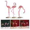 Figurine decorative 3 pezzi ornamenti decorazione desktop decorazione flamingo figurina display giardinaggio resina adorabile statuette statuette