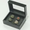 7LQG Band Rings 2004 2008 2015 2016 Американское профессиональное борцовое кольцо w Style 4 Solid Black Wooden Box Set xrgl