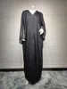 Luxury Shiny Abaya pour femmes musulmanes Kaftan Dubai Batwing Hobe de soirée modeste 2 pièces Abaya Set 240423