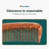 Estructura de empalme de peine de madera natural verde peine para el cabello fino cepillo de dientes fino