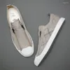 Casual Shoes Men Fashion Canvas Oddychający deskorolka Sprężyna jesień podwójny zamek błyskawiczny na mieszkania mokasyny męskie trampki BD22320