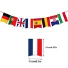 Dekoracja imprezowa flaga sznurka europejskiego Kraje Europa Banner Football Football Event Dekoracje dla dzieci fani dekorują materiały eksploatacyjne
