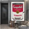 Dipinti dipinti dipinti vintage andy warhol zuppa di pomodoro astratto galleria interio