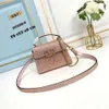 One Cowhide Valenttiino lady Classic New Fashion Leather Chain Miniloco Little Handheld Womens Bags Leather Vbuckle Straddle shoulder Metal V Purse Bag Lady JYXE