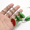 Chaços de chaves da resina simulação de melancia chaveiro criativo verão frutas de proteção ambiental modelo carro bolsa de telefone pingente de decoração q240429