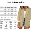 Roupas étnicas Senhoras de manga longa de luvas de cor sólida Cardigan Cardigan Pocket Casual Women Winter Plus Size Outwear