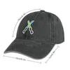 Berets Trust alleen in de Force Blue Green Brick Laser Cowboy Hat Anime Hiking dames golfslijtage heren voor dames