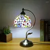 Tischlampen Temou Tiffany Lampe American Retro Wohnzimmer Schlafzimmer luxuriöse Villa El Buntglas Schreibtisch