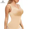 Dames Shapers Plus size vrouwen cami met ingebouwde bh bra shapewear tank top buikregeling camisole veter slanke compressie onderhemd shaper y240429