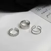 Band Rings 3 pieces/set of jewelry womens rings anniversary bride wedding band foldable opening birthday gifts personalized accessories Q240429