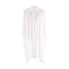 Slub Cotton Shirt Loose Beach Cardigan Holiday Holiday Suncreen Suit Bikini Cover-Up Femmes MAINTENANTS BLANC