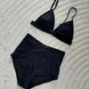 Women's applique logo letter sling triangle bra underwear bikini SMLXL