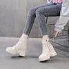 Casual Shoes Women Ankle Boots High Platform Cow Leather Ulzzang 9cm Wedge Heels Sneakers Woman Autumn Thick Sole Short