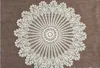 83cm Vintage Crocheted Tablecloth Handmade Crochet Coasters Cotton Lace Placemat Dinning table cloth Wedding Decoration 240428