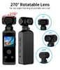 4K HD Pocket Action Camera 270 ° Roterabel WiFi Mini Sports Camera med vattentät fodral för hjälmresor Bicycle Driver Recorder 240430