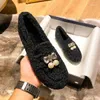 Casual schoenen Pearl decoratie Round Toe damesplatform slip-on vrouwelijke sneakers loafers met bont herfst klompen winter m