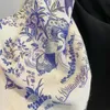 Pure Cotton Femmes Scarf Square Foulard Ladys Coul Coiffes Scharpes Design Imprimé Head Kerchief Fashion Girl Scharps 2023 240425