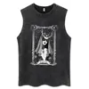 Vintage Black Tanks Tops for Women 100% Cotton Mens Clothing Hip Hop Punk Rock Sleeveless Tshirts Gothic Vests Y2K Clothes 240429