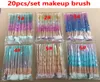 Diamond Make -up Pinsel 20pcs Set Pulver Pinsel Kits Gesicht und Augenbürste Puff Batch bunte Pinsel Fundament Pinsel Schönheit Cosmet5734324