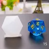 Jewelry Pouches 8 Styles Epoxy Resin Moldes de silicona Casting Número de juego de poliedro para juegos de mesa de bricolaje Y08E