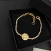18K Fashion Designer Gold Plated Curb Chain Pendant Necklaces Luxury Brand Double Letter Geometric Chain Bracelet Bangle Wristband Mens Womens Necklace Jewelry