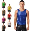 Heren tanktops heren pailletten nachtclub top glanzende mouwloze streetwear slanke fits vesten zomer sexy kerstprestaties feest clubkleding