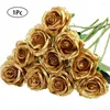 Kwiaty dekoracyjne o długości 50 cm sztuczna różowa jedwabna jedwabny Kwiat symulacja Folral DIY Western Wedding Home Walentynki Tabela wystroju
