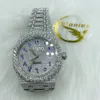 Iced Out VVS Moissanite Hip-Hop Mechanical Bust Watch Watch Watch