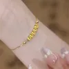 Chaîne Bracelet des perles de transfert minimaliste pour femmes Bracelet de charme de balle de couleur or coréen pour femmes pour femmes bijoux accessoires