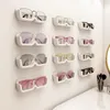 Storage Boxes High End Glass Display Cabinet Glasses Box Mounted Free Tidying Rack Wall Perforated Sunglasses Sunglass Ho D7B3