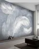 Modern Fashion Feather Wallpaper 3D HandPainted Po Wall Mural Living Room Bedroom Creative Art Wallpapers Papel Mural1863504