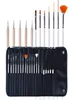 20pcs Nail Art Design Brushes Set Dotting Painting Drawing Polish Pen Tools Kit avec cuir sac6834847