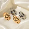 Vintage Gold Plated y Irregular Hammered Clip on Earrings for Women Minimalist Geometric Non Pierced Party Gift 240418