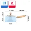 Casserole Pot de cuisine 16 cm mini-lait de Noël cadeau de chocolat sans bâton de cuisson générale pour le gaz à induction à gaz