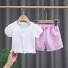 Set di abbigliamento per ragazze abiti estivi vestiti per bambini a maniche corta camicia a maniche corta Abita