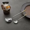 Geschirrssätze Edelstahlsuppe Löffel Langgang Griff Dessert Reis Kelle Teelöffel zum Kochen Küchen Castlery Gadget Accessoires