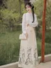Etnische kleding Chinees traditionele Hanfu vrouwelijke witte zomer Han elementen gemodificeerd paardengezichtskleding pak fee