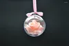 Décorations de Noël 10pcs Ball de conception romantique Transparent peut ouvrir le cadeau d'ornement de Bauble transparent en plastique