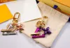 Igner Keychain Women V Letters ontwerpers Keychain Wallet Top Llavero auto Key Chain Men Buckle Jewelry Bloem Keyring Keychains Lanyards met doos