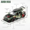 124 Audi RS6 Modified Vehicles Car Model Toys Alloy Diecast With Pull Back Light Sound Model Boys Gifts For Children 240409