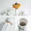 Vazen eenvoudige witte keramische vaas moderne huizendecoratie porselein origami ontwerp bloem arrangement decoratief geschenk
