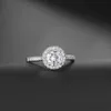 Anelli di band Consigli per matrimoni per le donne anello di carta Silver Square Zirconia Crystal Engagement Wedding Rjewellry R781 J240429